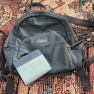 Kate Spade Mini Nylon Backpack with matching wallet